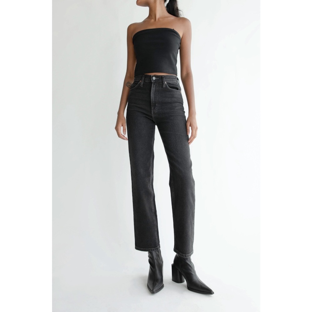 Oak + Fort NWT Washed Black Jeans Size 24, Cropped